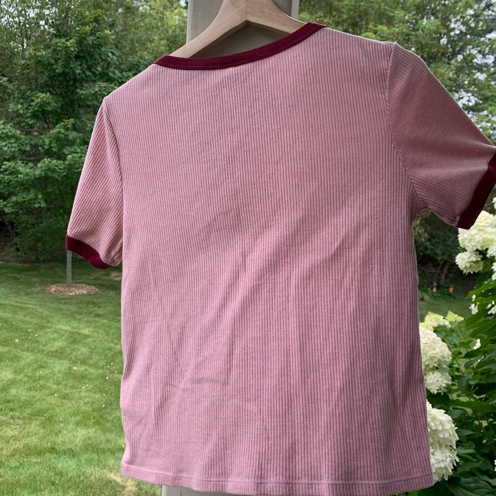 Ring-Neck Cropped Tee - Picture 2 of 2